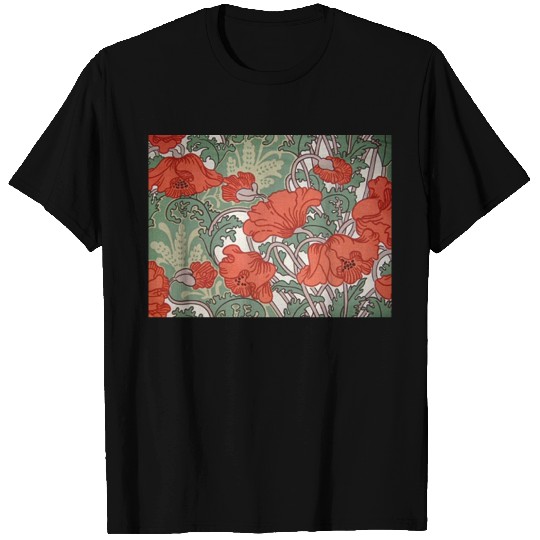 Art Nouveau Poppies T-shirt