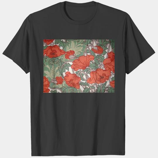 Art Nouveau Poppies T-shirt