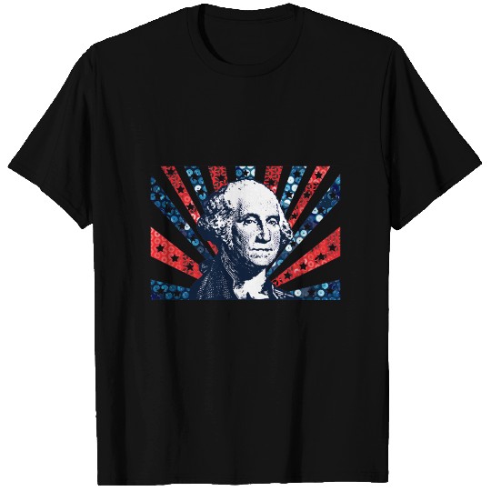 sequin george washington T-shirt