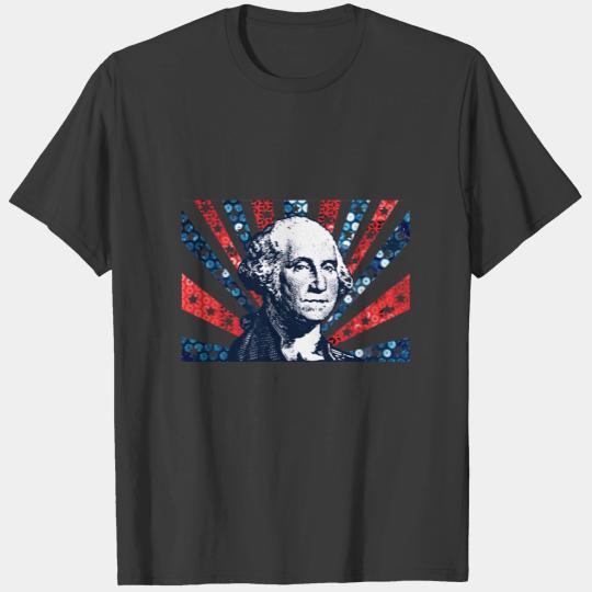 sequin george washington T-shirt