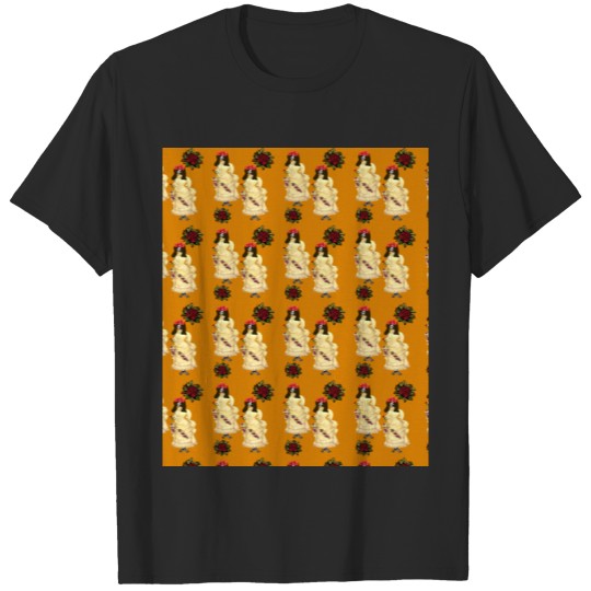 Discover victorian skeleton orange T-shirt