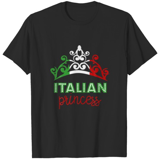 Italian Princess Tiara National Flag T-shirt