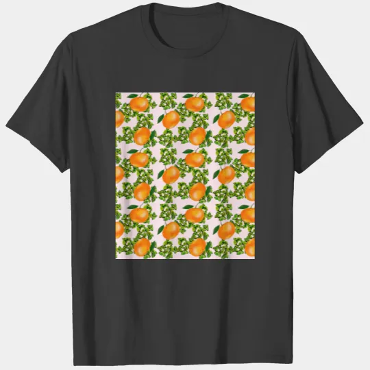 citrus tropical orange pink T-shirt