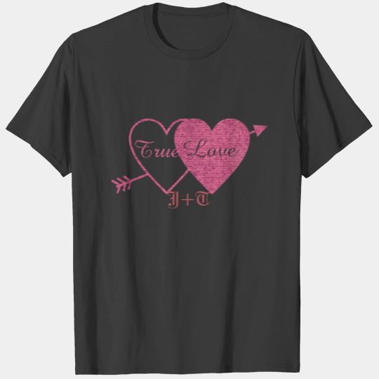 Twin Hearts with Arrow Valentine's Day Plus Size T-shirt