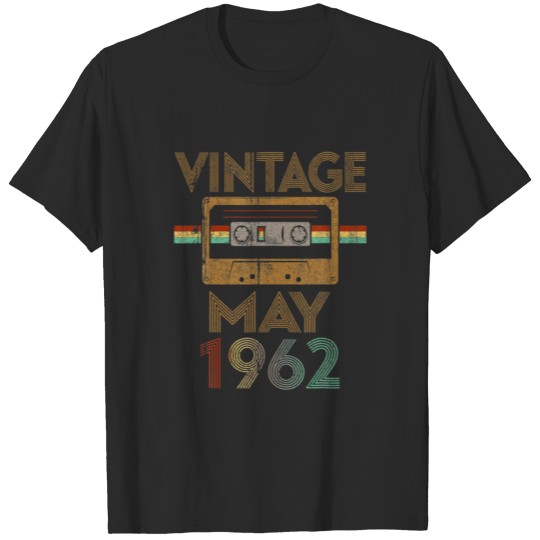 Vintage 60Th Birthday May 1962 60 Years Old T-shirt