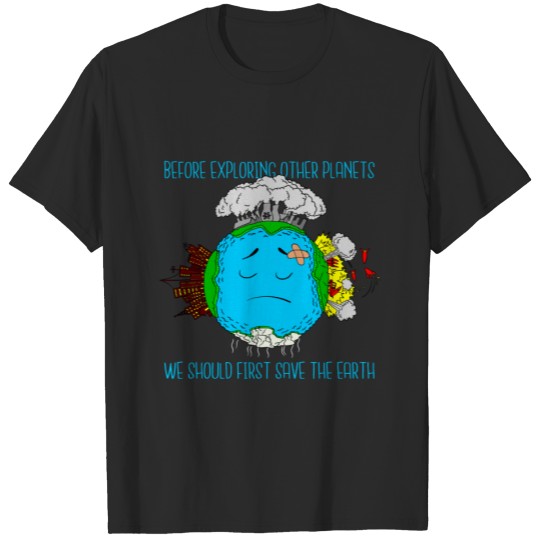 save earth day planet sweat T-shirt