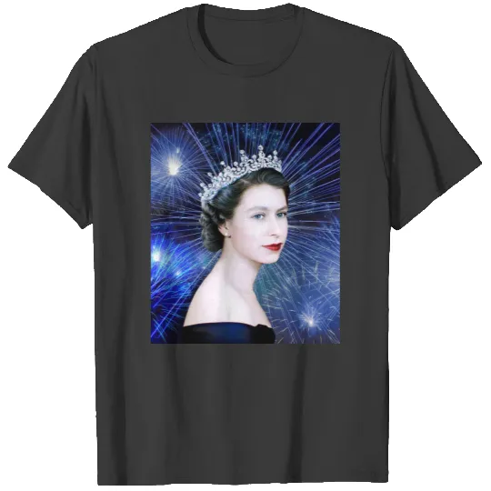 QUEEN ELIZABETH II WITH FIREWORKS  PLUS SIZE T-shirt