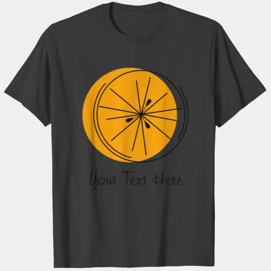 Citrus Orange 'Your Text' T-shirt