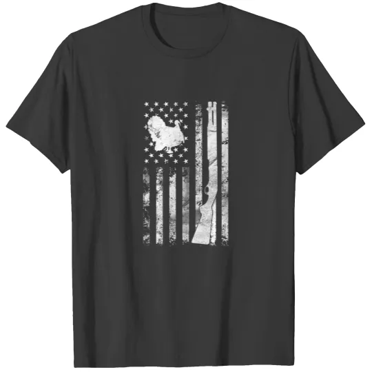 Turkey Hunting Flag For Hunters | Hunting Gifts T-shirt