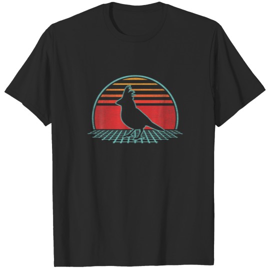 Cardinal Bird Retro Vintage 80S Style Birding Gift T-shirt
