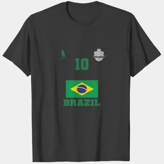 Brazil Football Soccer Team #10 - Neymar JR T-Shir T-shirt