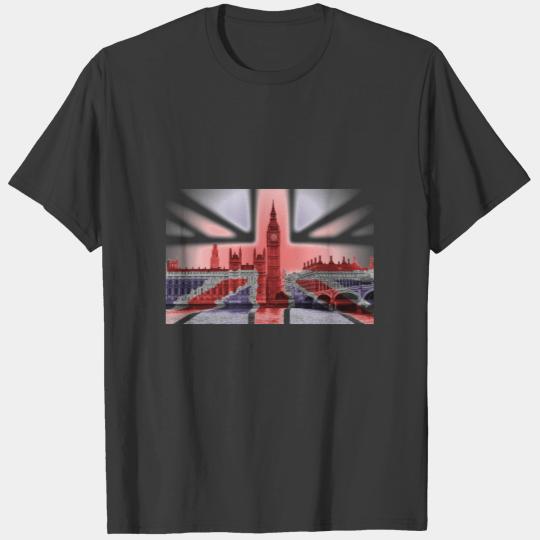 Big Ben London and Union Jack flag T-shirt