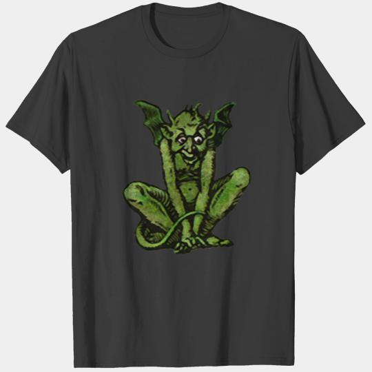 Gothic Green Goblin Fantasy Demon Creature T-shirt