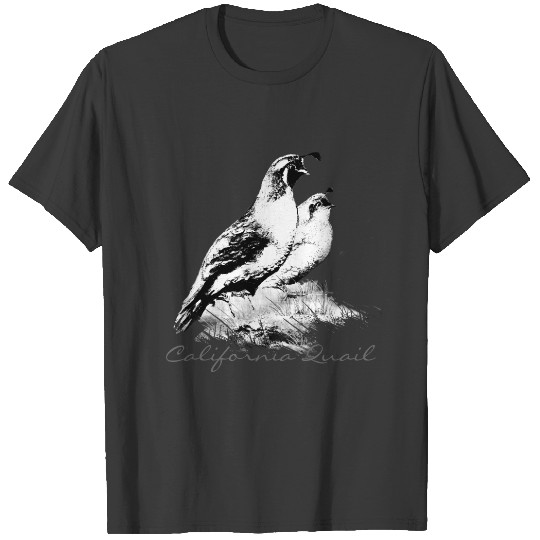 Custom Vintage Design California Quail birds Polo T-shirt
