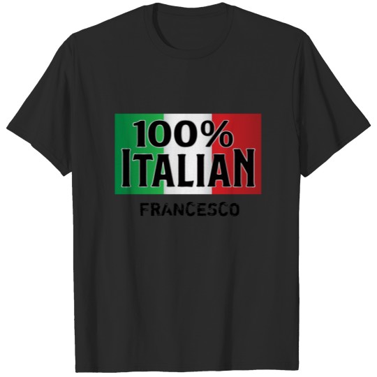 Discover 100% Italian Personalized Italian Flag T-shirt