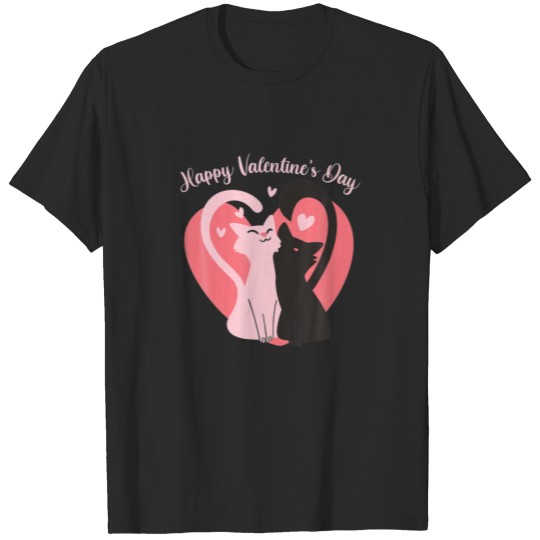 Discover Happy Valentines Day Cute Cats Love Forever T-shirt
