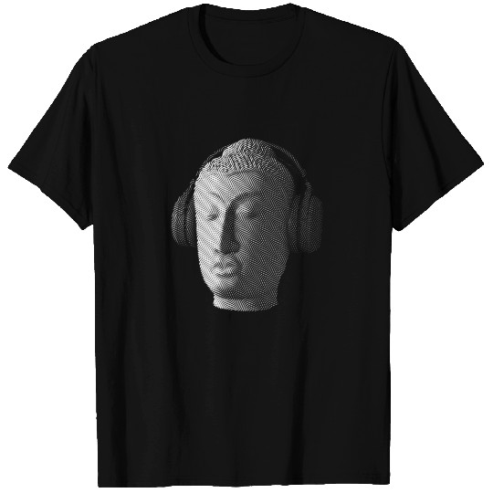 Buddha wearing headphones T-shirt