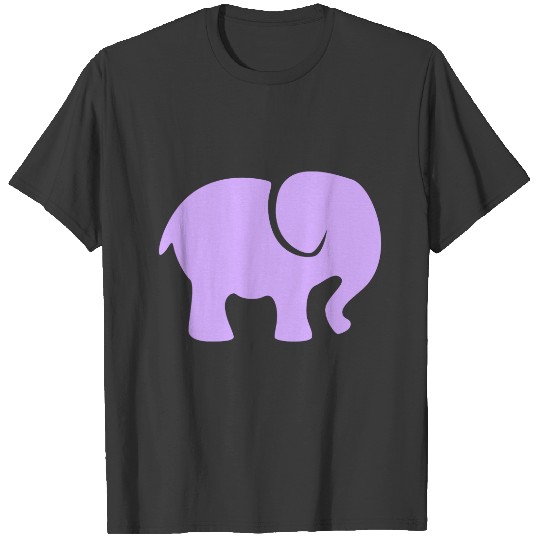 Purple elephant animation cartoon illustration T-shirt