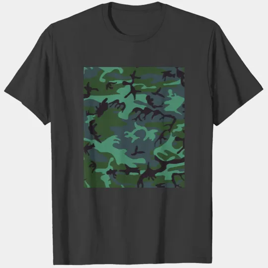 camouflage green T-shirt