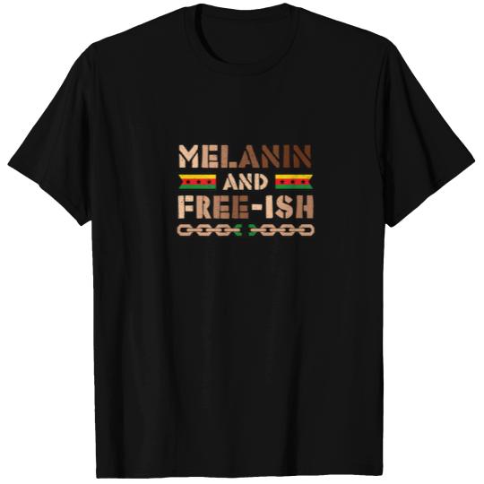 Junenth Freeish Melanin Black Freedom Afrocentric T-shirt