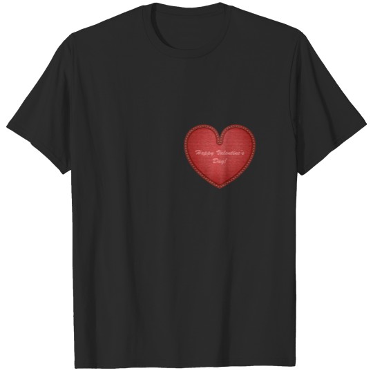 Discover Pocket Red Heart Graphic Women Happy Valentines Da T-shirt