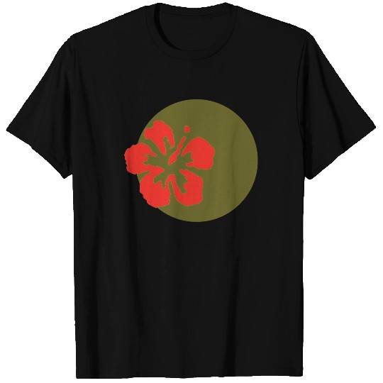 Red Hibiscus Flower Custom Design T-shirt