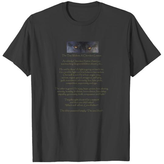 TWO WOLVES CHEROKEE TALE Destroyed T-shirt