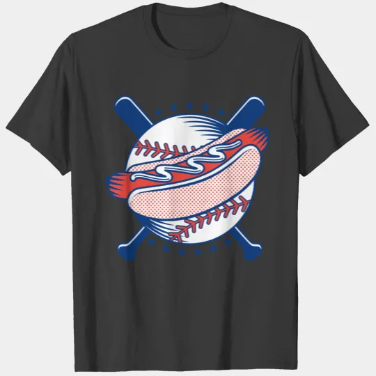 Baseball & Hot Dog Women's 3/4 Sleeve T-shirt