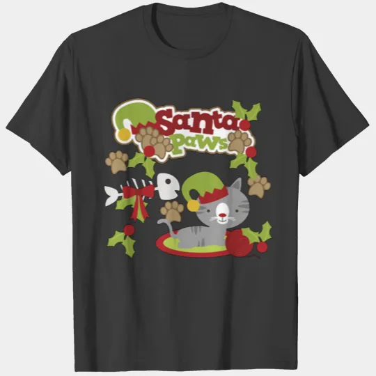Santa Paws Kitty T-shirt