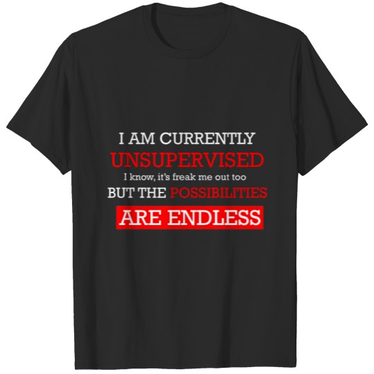 I Am Currently Unsupervised Very Funny T T-shirt