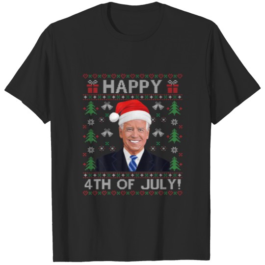 Funny Ugly Christmas Joe Biden Happy 4Th Of July S T-shirt