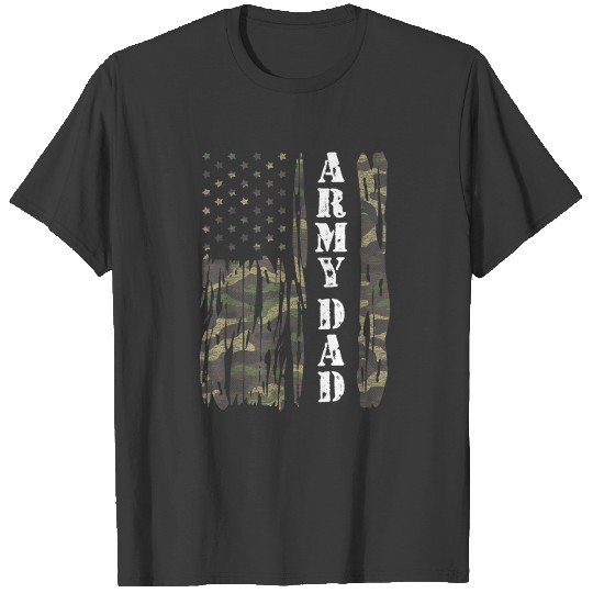 Vintage US Flag Army Dad Veteran Father T-shirt