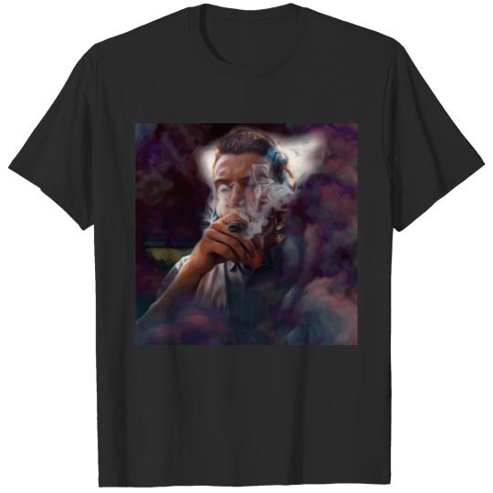 man smoke plus size T-shirt