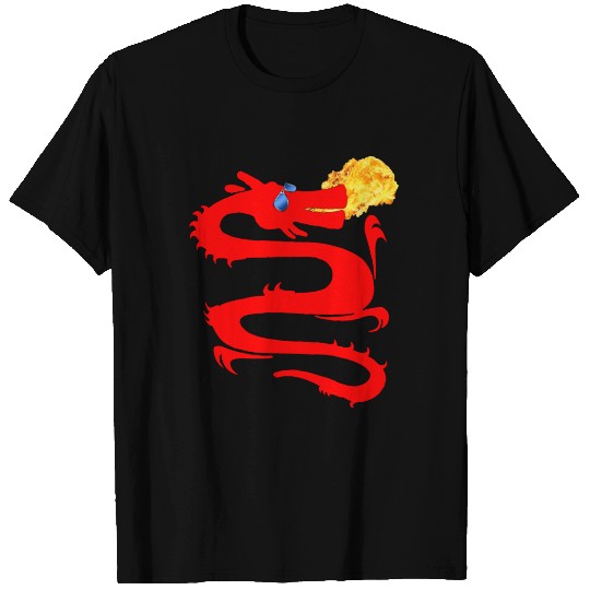 Fire Breathing Red Dragon , Fantasy, ZKOAG T-shirt