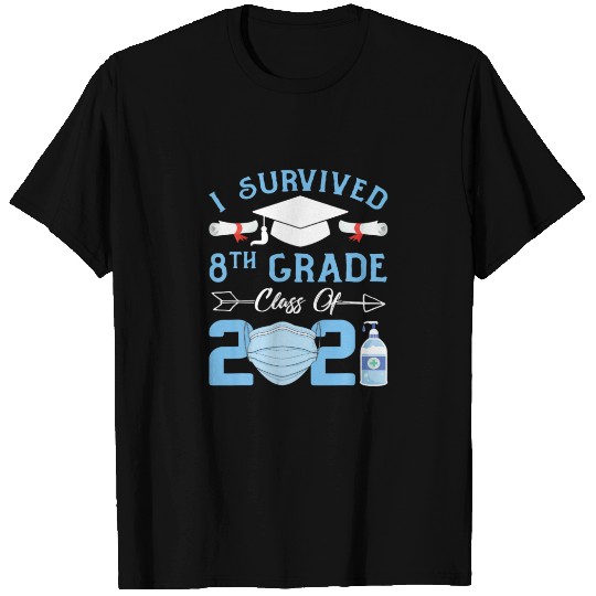 8Th Grade Graduation 2021 I Survived 8Th Grade Cla T-shirt