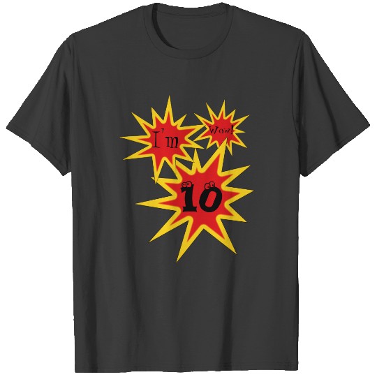 Sensational 10th Birthday Starburst Celebration T-shirt