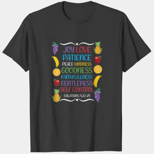 Awesome Galatians Fruit Of The Spirit Religious Ve T-shirt