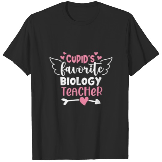 Discover Cupid's Favorite Biology Teacher Valentines Day Sc T-shirt