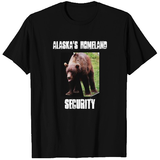 Alaska's Homeland Security 3-D womans dark T-shirt
