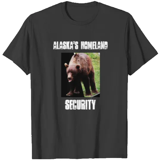Alaska's Homeland Security 3-D womans dark T-shirt