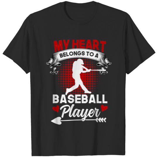 Discover Baseball Player Husband Wife boyfriend girlfriend T-shirt