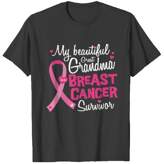 Beautiful Great Grandma Breast Cancer Survivor Plus Size T-shirt