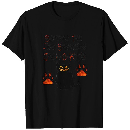 Fire Breathing Jack-O-Kittie T-shirt