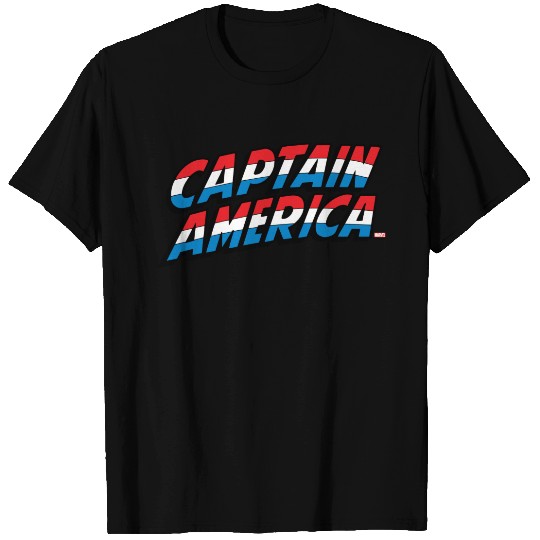 Captain America Name Logo T-shirt