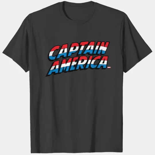 Captain America Name Logo T-shirt