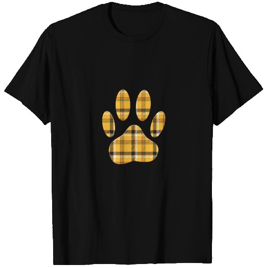 Tartan Dog Paw Print T-shirt