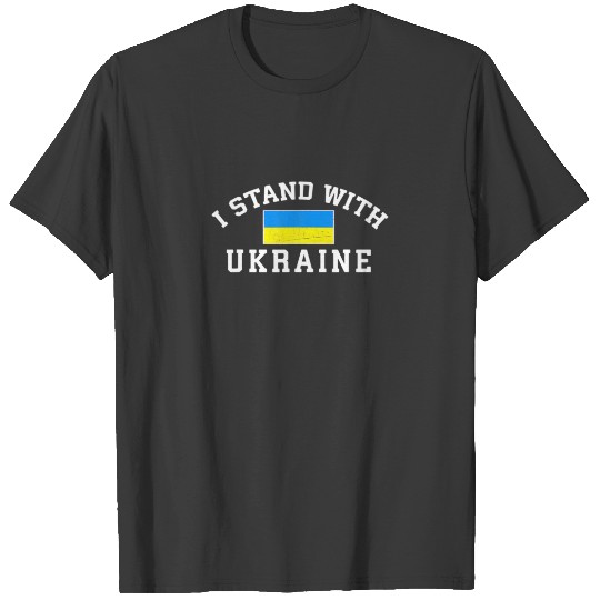 I Stand With Ukraine Vintage Ukrainian Flag Free U T-shirt