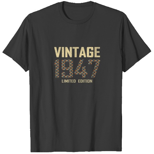 Discover Vintage 1947 Limited Edition - 75Th Birthday 75 Ye T-shirt
