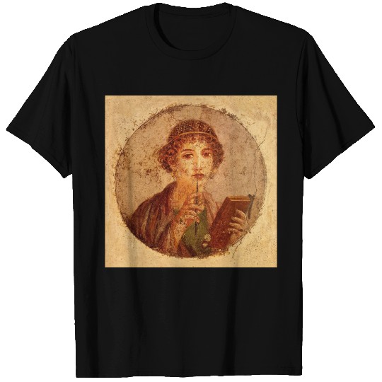 Fresco of Sappho in Pompeii    Plus Size T-shirt