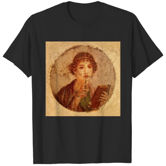 Fresco of Sappho in Pompeii    Plus Size T-shirt